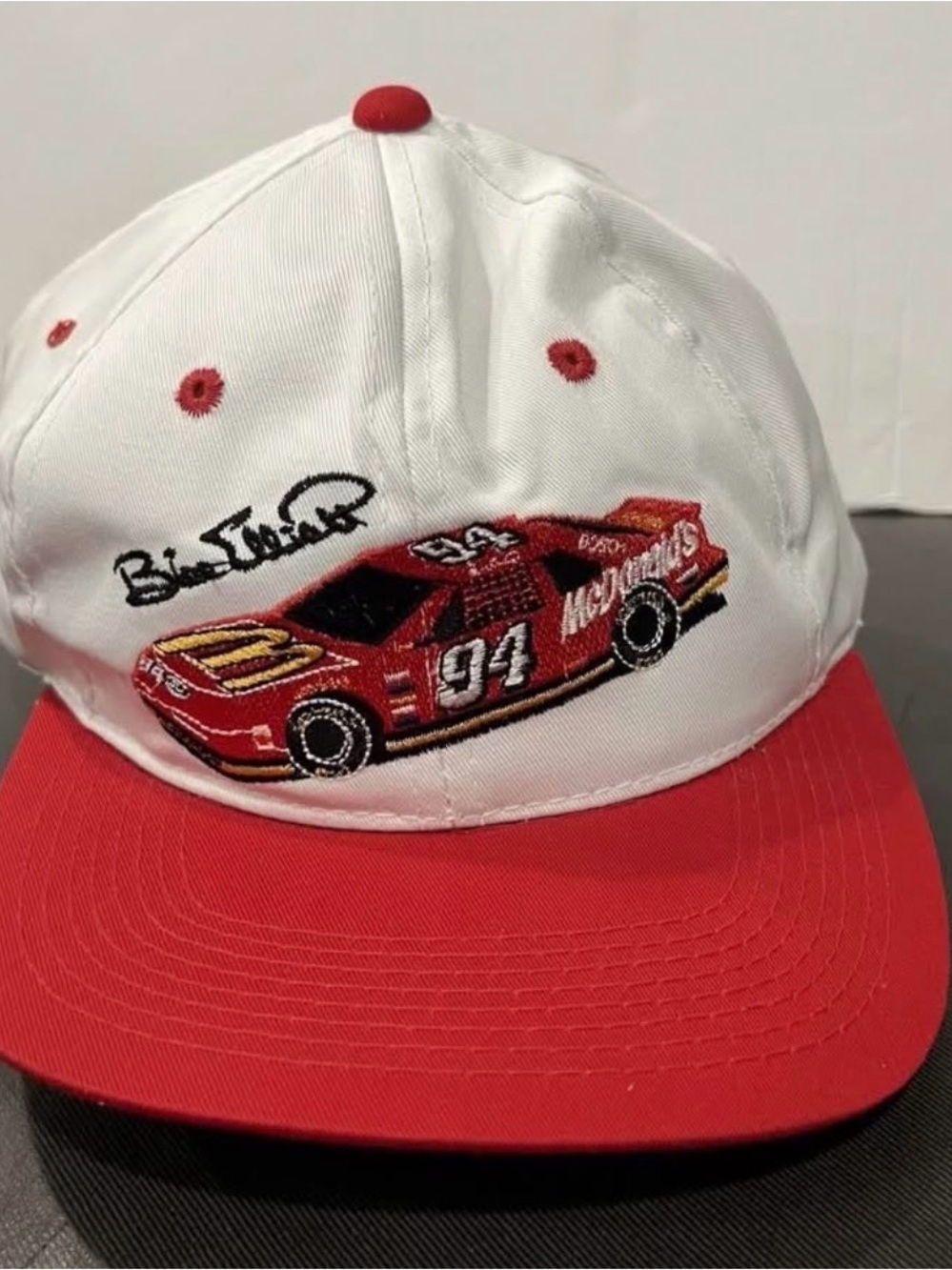 Vintage 90s McDonalds NASCAR Racing Bill Elliott #95 Kudzu Snapback Hat Cap NWOT